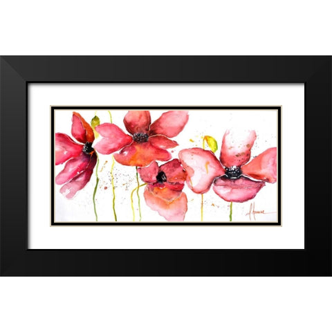 Campo Black Modern Wood Framed Art Print with Double Matting by Herrera, Leticia