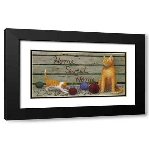 Home Sweet Home Black Modern Wood Framed Art Print with Double Matting by Matcham, Marcia
