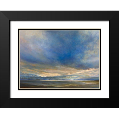 Clouds on the Bay II Black Modern Wood Framed Art Print with Double Matting by Finch, Sheila