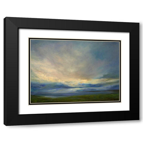 Clouds on the Bay III Black Modern Wood Framed Art Print with Double Matting by Finch, Sheila