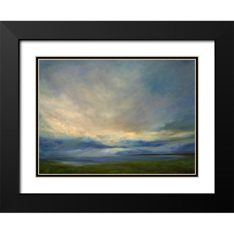 Clouds on the Bay III Black Modern Wood Framed Art Print with Double Matting by Finch, Sheila