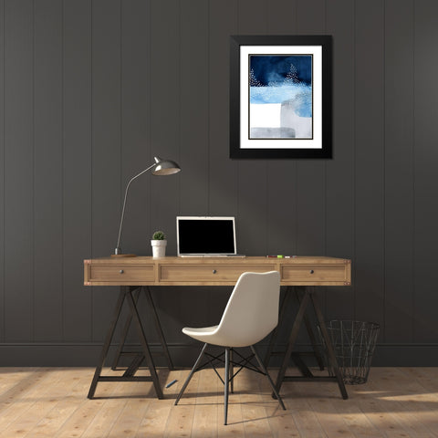Waterfall Abstract I Black Modern Wood Framed Art Print with Double Matting by Popp, Grace