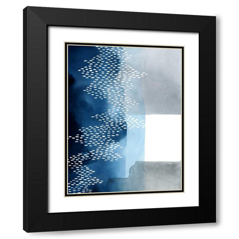 Waterfall Abstract II Black Modern Wood Framed Art Print with Double Matting by Popp, Grace
