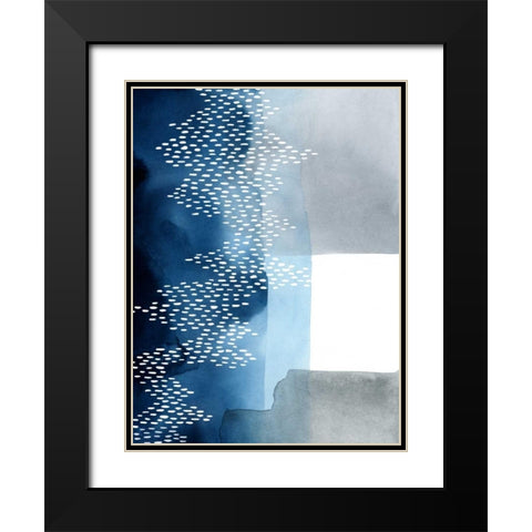 Waterfall Abstract II Black Modern Wood Framed Art Print with Double Matting by Popp, Grace