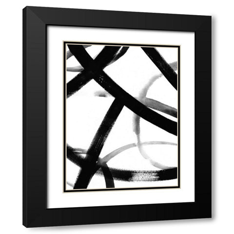 Monochrome Ripple II Black Modern Wood Framed Art Print with Double Matting by Popp, Grace