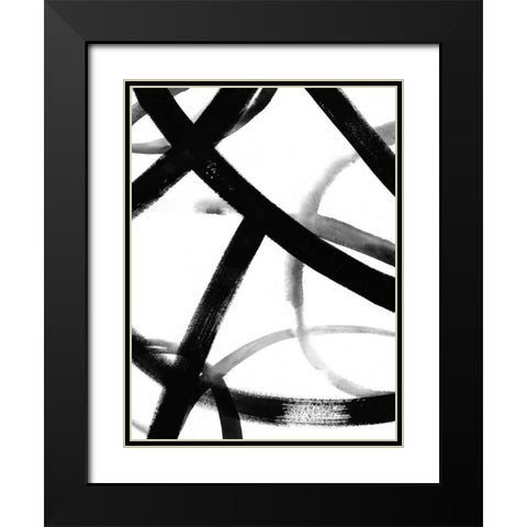 Monochrome Ripple II Black Modern Wood Framed Art Print with Double Matting by Popp, Grace
