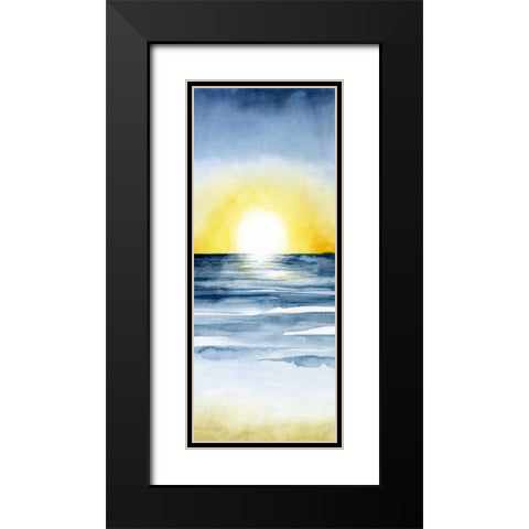 Layered Sunset Triptych II Black Modern Wood Framed Art Print with Double Matting by Popp, Grace