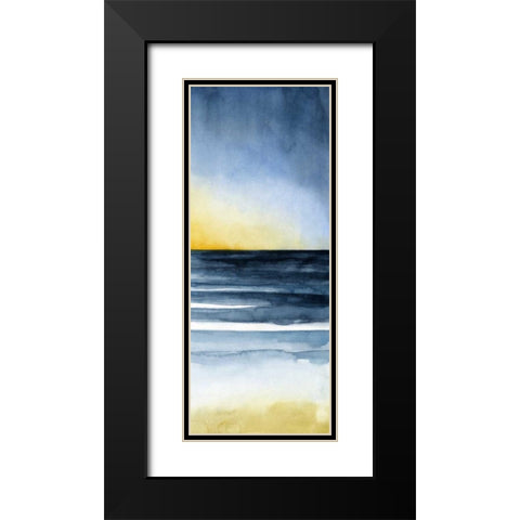 Layered Sunset Triptych III Black Modern Wood Framed Art Print with Double Matting by Popp, Grace