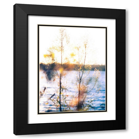 White Rock Sunset I Black Modern Wood Framed Art Print with Double Matting by Quintero, Sonja