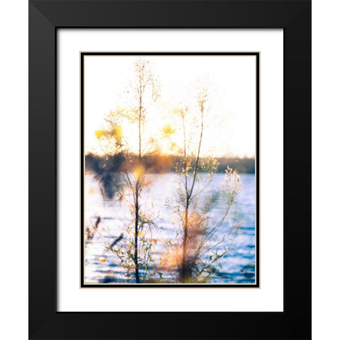 White Rock Sunset I Black Modern Wood Framed Art Print with Double Matting by Quintero, Sonja
