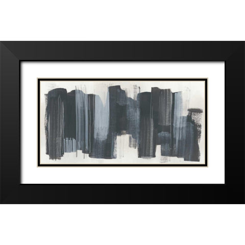 Monochrome Notation II Black Modern Wood Framed Art Print with Double Matting by Vess, June Erica