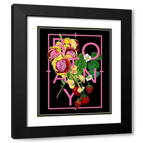 Floral Inspiration II Black Modern Wood Framed Art Print with Double Matting by Wang, Melissa