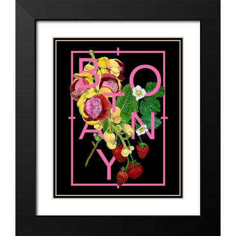 Floral Inspiration II Black Modern Wood Framed Art Print with Double Matting by Wang, Melissa