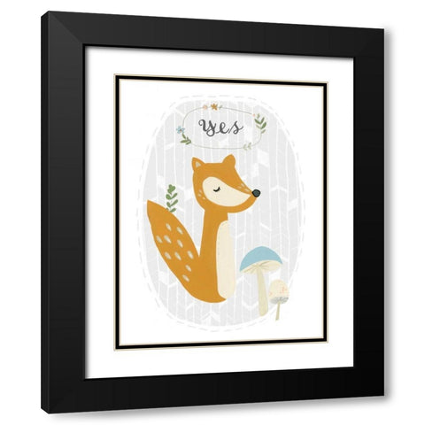 Quirky Forest II Black Modern Wood Framed Art Print with Double Matting by Vess, June Erica