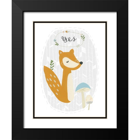 Quirky Forest II Black Modern Wood Framed Art Print with Double Matting by Vess, June Erica