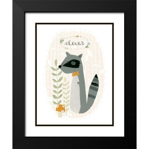 Quirky Forest III Black Modern Wood Framed Art Print with Double Matting by Vess, June Erica