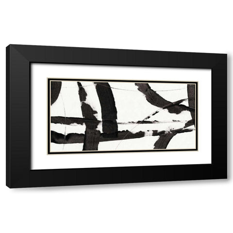 Obsidian Harmony I Black Modern Wood Framed Art Print with Double Matting by OToole, Tim