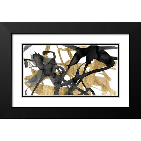 Luxe Gold I Black Modern Wood Framed Art Print with Double Matting by Goldberger, Jennifer
