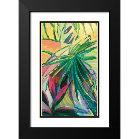 Jardin Abstracto I Black Modern Wood Framed Art Print with Double Matting by Wilkins, Suzanne