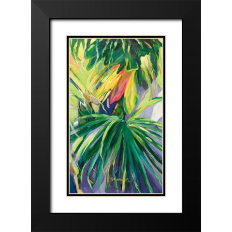 Jardin Abstracto II Black Modern Wood Framed Art Print with Double Matting by Wilkins, Suzanne