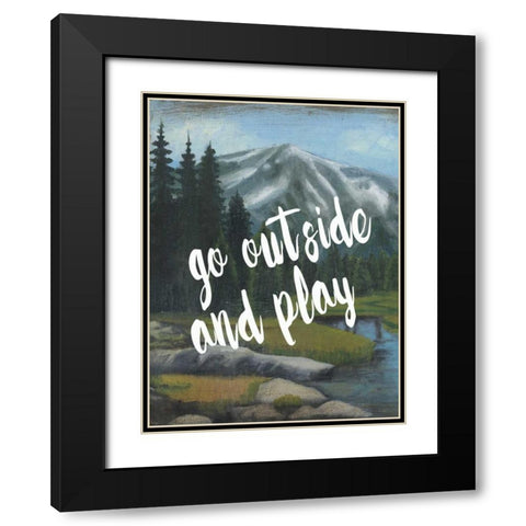 Adventure Typography I Black Modern Wood Framed Art Print with Double Matting by McCavitt, Naomi