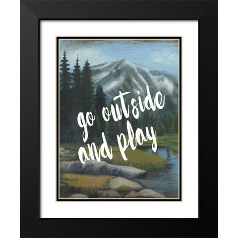 Adventure Typography I Black Modern Wood Framed Art Print with Double Matting by McCavitt, Naomi
