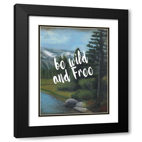 Adventure Typography II Black Modern Wood Framed Art Print with Double Matting by McCavitt, Naomi