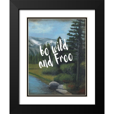 Adventure Typography II Black Modern Wood Framed Art Print with Double Matting by McCavitt, Naomi