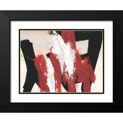 Hessei III Black Modern Wood Framed Art Print with Double Matting by Vess, June Erica