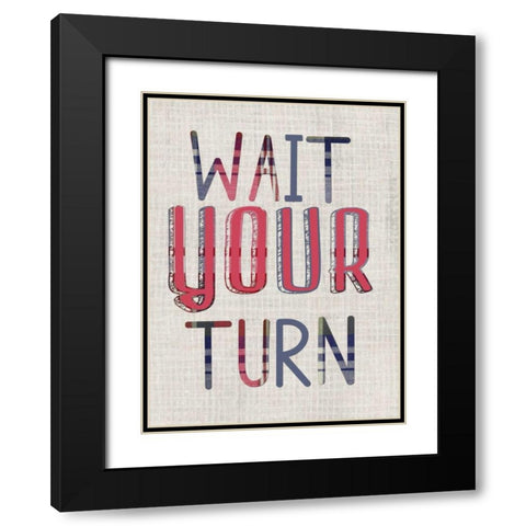 Manners II Black Modern Wood Framed Art Print with Double Matting by Ludwig, Alicia
