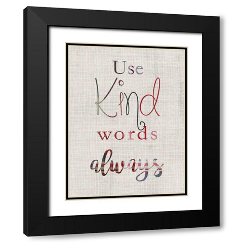 Manners V Black Modern Wood Framed Art Print with Double Matting by Ludwig, Alicia
