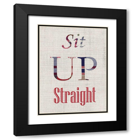 Manners VI Black Modern Wood Framed Art Print with Double Matting by Ludwig, Alicia