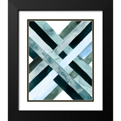 Watercolor Weave I Black Modern Wood Framed Art Print with Double Matting by Popp, Grace