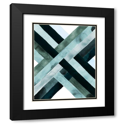Watercolor Weave II Black Modern Wood Framed Art Print with Double Matting by Popp, Grace