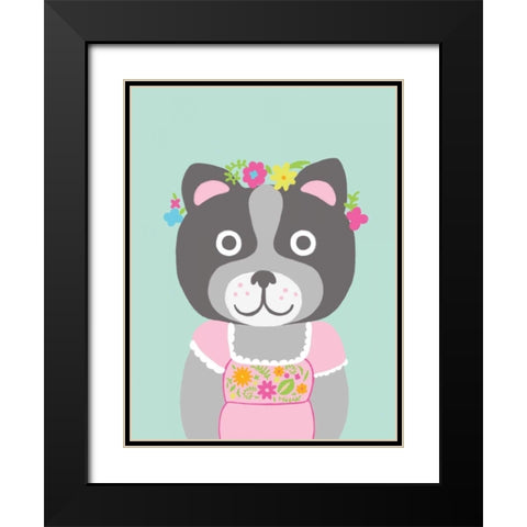 Fancy Animals III Black Modern Wood Framed Art Print with Double Matting by Zarris, Chariklia