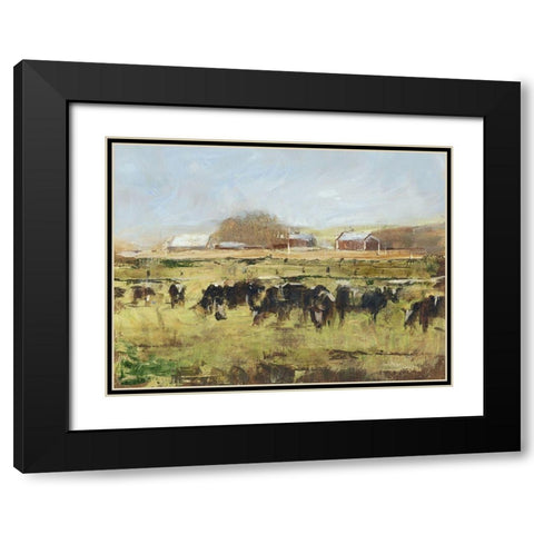 Custom Out to Pasture II Black Modern Wood Framed Art Print with Double Matting by Harper, Ethan