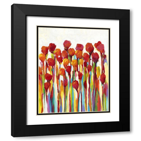 Custom Bursting with Color I Black Modern Wood Framed Art Print with Double Matting by OToole, Tim