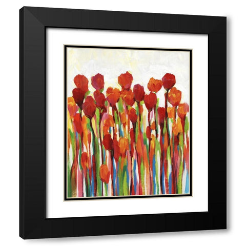 Custom Bursting with Color II Black Modern Wood Framed Art Print with Double Matting by OToole, Tim