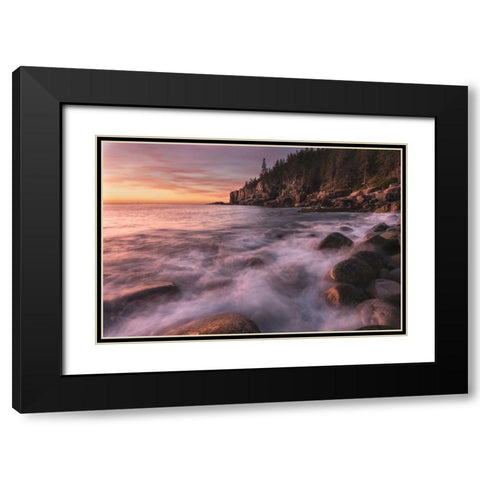 Mystic Seas Black Modern Wood Framed Art Print with Double Matting by Head, Danny