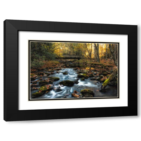 Warm Sky Light Black Modern Wood Framed Art Print with Double Matting by Head, Danny