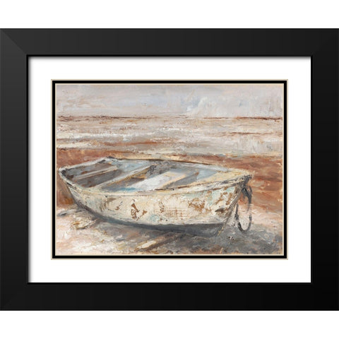 Weathered Rowboat I Black Modern Wood Framed Art Print with Double Matting by Harper, Ethan