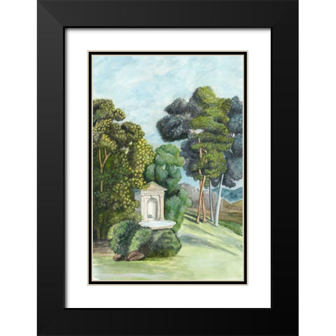 Scenic French Wallpaper I Black Modern Wood Framed Art Print with Double Matting by McCavitt, Naomi