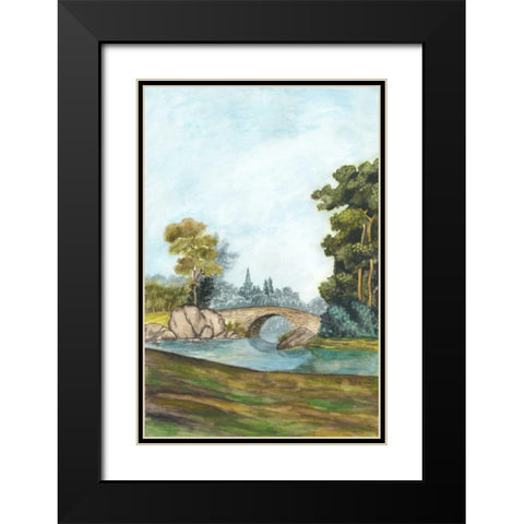 Scenic French Wallpaper III Black Modern Wood Framed Art Print with Double Matting by McCavitt, Naomi