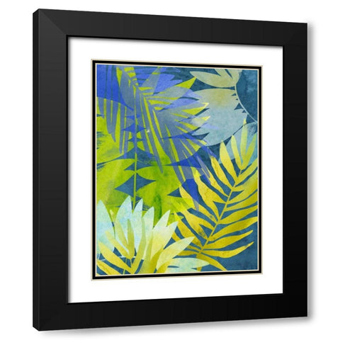 Tropical Indigo I Black Modern Wood Framed Art Print with Double Matting by Vess, June Erica
