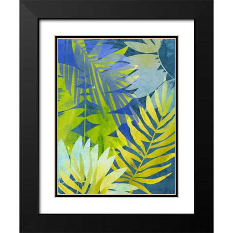 Tropical Indigo I Black Modern Wood Framed Art Print with Double Matting by Vess, June Erica