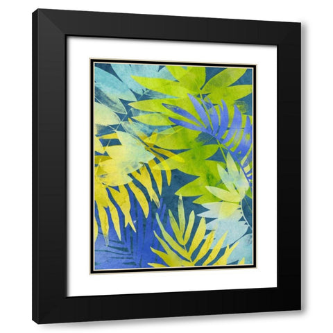Tropical Indigo II Black Modern Wood Framed Art Print with Double Matting by Vess, June Erica