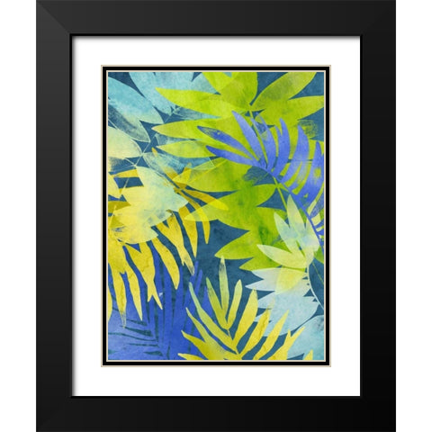 Tropical Indigo II Black Modern Wood Framed Art Print with Double Matting by Vess, June Erica