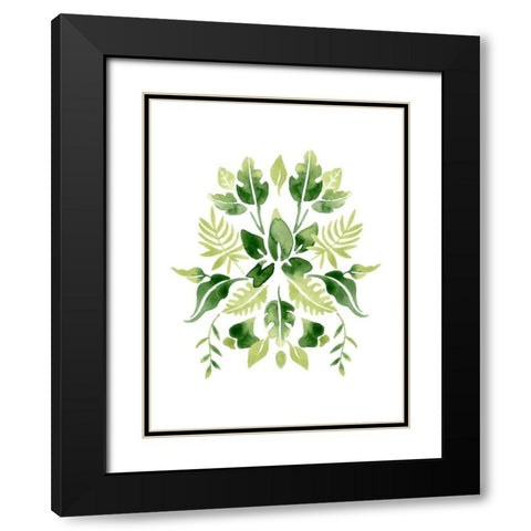 Verdant Vignette II Black Modern Wood Framed Art Print with Double Matting by Vess, June Erica