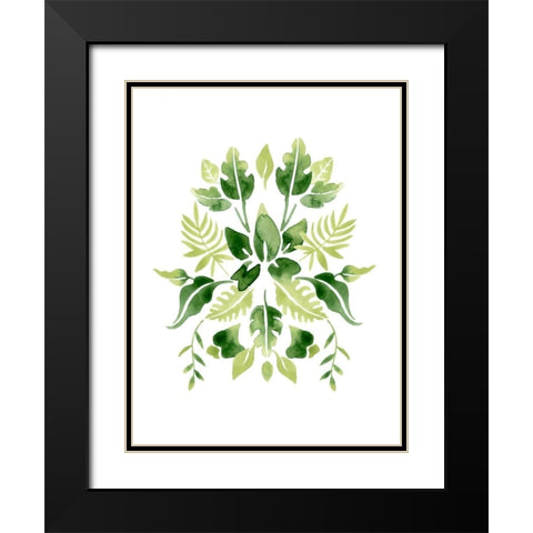 Verdant Vignette II Black Modern Wood Framed Art Print with Double Matting by Vess, June Erica
