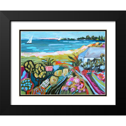 Nautical Whimsy I Black Modern Wood Framed Art Print with Double Matting by Fields, Karen